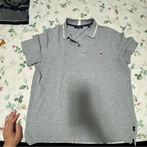 Ted Baker Light Grey Polo with Contrast Trim